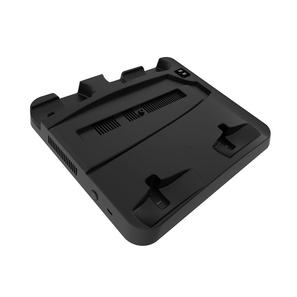 per playstation per portale Caricabatterie Dock con ventola di raffreddamento, supporto per stazione di ricarica per PS5 per controller Edge, supporto per cuffie e telecomando, organizer