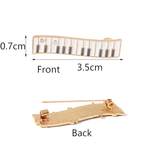 Image of 12PCS Music Brooch Pin Cute Guita Piano Musical Instruments Lapel Pin Cartoon Music Notes Badge Enamel Pins for Women Girls Backpack Clothes Hat Bag