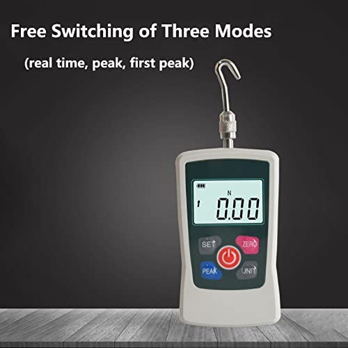 Digital Force Gauge Push and Pull Tester Dynamometer Druck LCD Hochpräzise Schubmesser Messgeräte mit 4 Messeinheiten N/Kg/Lb/Oz-100N