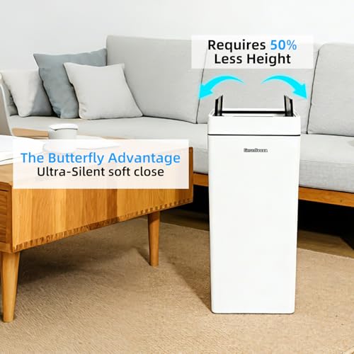 Image of 8 Gallon Touchless Kitchen Trash Can with Motion Sensor Lid, Smart Stainless Steel Garbage Can with Air-Press Bag Expander for Home, Office & RV