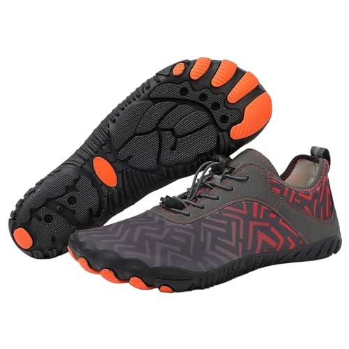 Hiking Water Shoes Women Men, Unisex Non-Slip Wide Toe Box Barefoot Grounded Footwear, Quick Dry Aqua Shoes, Zero Drop Breathable Hiking Sneakers for Hike, Walking, Running, Swimming, Travel