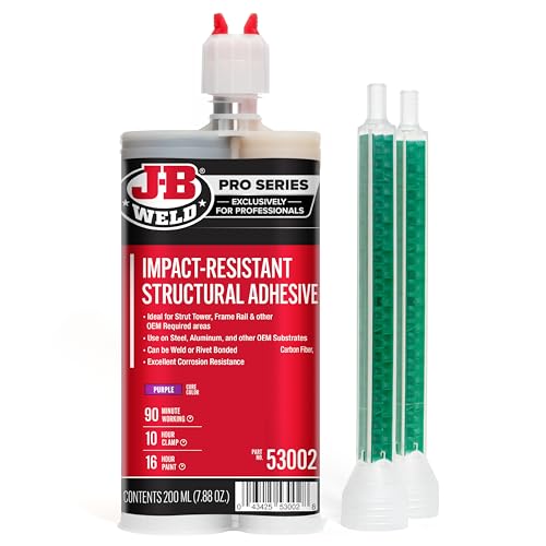 J-B Weld Impact-Resistant Structural Adhesive - 200ml - 2 Mixers Included