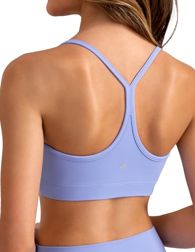 Image of Colorfulkoala Women's Dreamlux Y Back Sports Bra Low Impact Padded Workout Top with Built in Bra A-C Cups