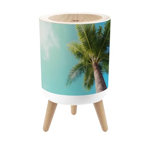Pequeño bote de basura con tapa 1.8 gal para interiores