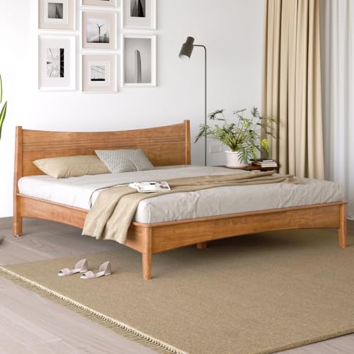 Image of Wakefit Bed | King (78 X 72) Solid Wood Bed Without Storage, 3 Year Warranty | - Somraji - Midas Gold