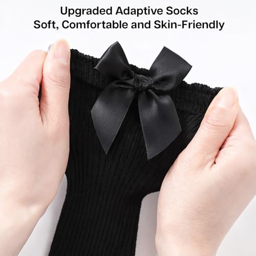 Image of SYGA Baby Long Socks Cotton, Over The Knee, No Tightness, High-Top, Bow Pattern