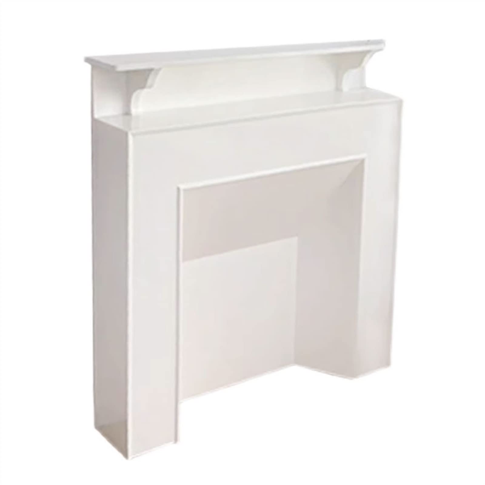 Mensola del camino Camino francese Stufa Mensola del camino Cornice del camino Armadietto decorativo Soggiorno Ingresso Corridoio Credenza da parete di lusso - Elegante finitura bianca lucida Decorazi