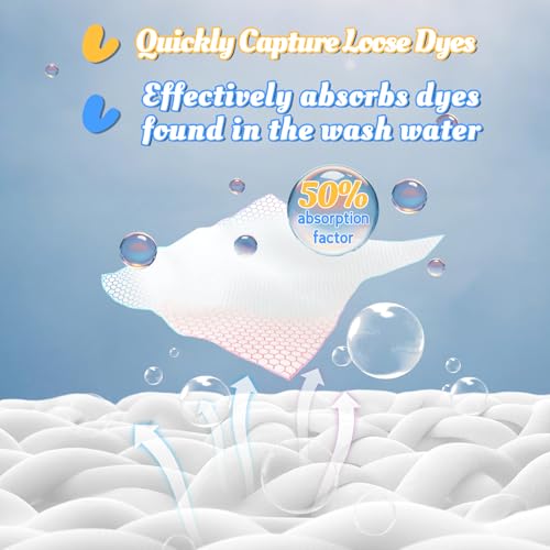 Image of BellaLuce Color Catchers for Laundry, 120 Sheets, Fragrance Free | Color Grabber Sheets to Help Prevent Color Bleeding, Dye Catchers for Home, Apartments, Dorms & Hotels