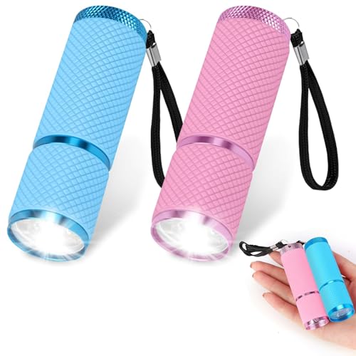 2 Pack Small Torch Mini Kids Torch With 9 Leds Kids Torches For Boys Girls With Lanyard Pocket Torch Led Super Bright(Battery Not Included)Glow In Dark Pocket Torch For Camping Outdoor Adventure