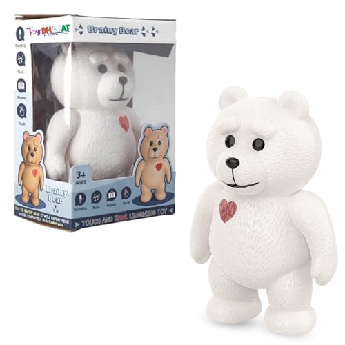 Image of ToyBharat Talking Brainy Bear is a Fun, Interactive Electronic pet Toy for Kids with Music, Voice Repeating, and Talking Features. A Multicolour Battery-Operated Toy and for Kids Aged 3+.