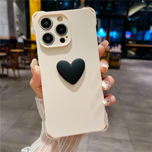 Coque iPhone 13Pro Max silicone blanc 3D Love Heart