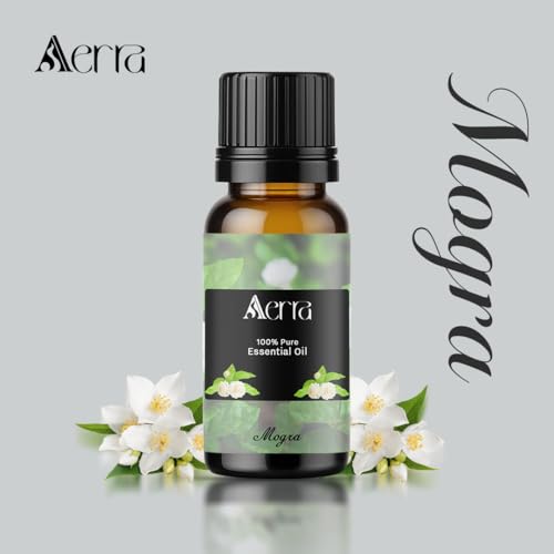 Image of Aerra Mogra Essential Oil (15ml) - Pure Mogra Aroma Oil for Diffuser, Puja, DIY - Floral Scent