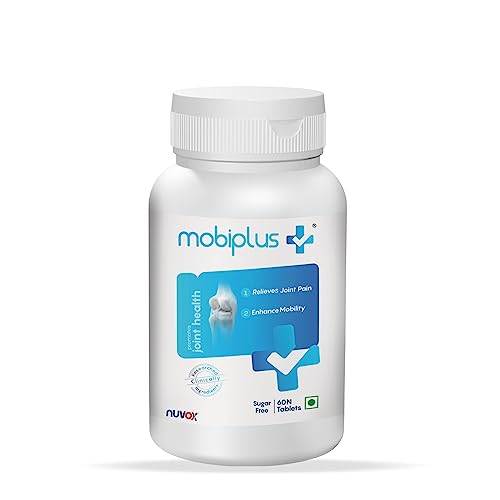 MOBIPLUS – Joint Health Supplement with Veg. Glucosamine, Boswellin, Curcumin C3 Complex & Piperine for Joint Strength, Cartilage Health, Mobility & Flexibility – 60 Tablets MOBIPLUS – Joint Health Supplement with Veg. Glucosamine, Boswellin, Curcumin C3 Complex & Piperine for Joint Strength, Cartilage Health, Mobility & Flexibility – 60 Tablets