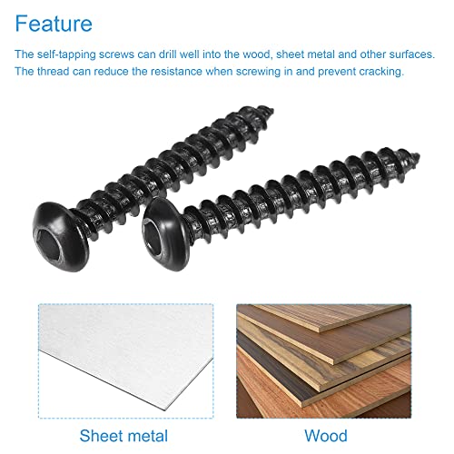 Tornillos autorroscantes hexagonales M6 x 40mm 25pcs miniatura 4