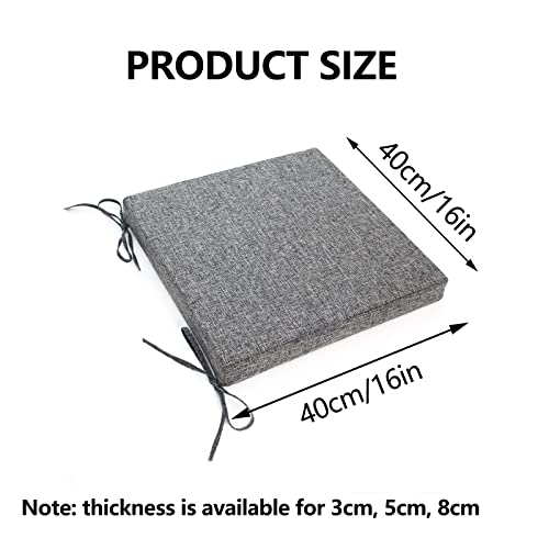 Coussins de chaise carrés gris en éponge haute densité premium - 8
