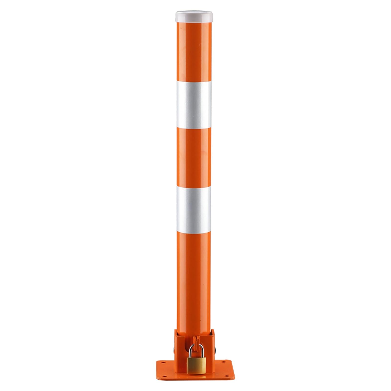 MOKLYF Safety Bollard Post, Parking Post, Crash Column Safety Warning Column, Parking Blocker for Driveway Parking Poletraffic Control, Caution Cone (Orange(1pcs))