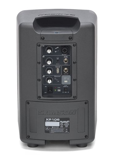 Image of Samson Expedition XP106 Rechargeable Portable PA with Bluetooth, includes wired handheld microphone,Gray