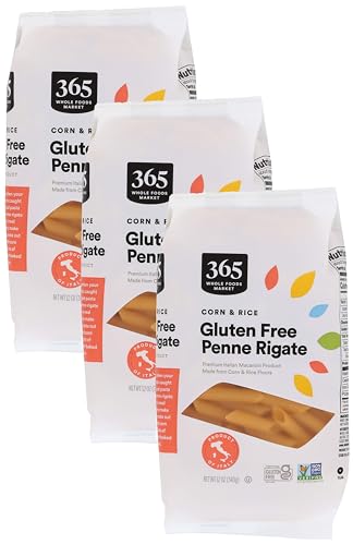 365 by Whole Foods Market, Corn & Rice Penne Rigate, 12 Ounce (Pack of 3)