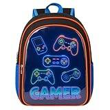Mochila Escolar Infantil Masculino Grande Reforçada Gamer Cristal