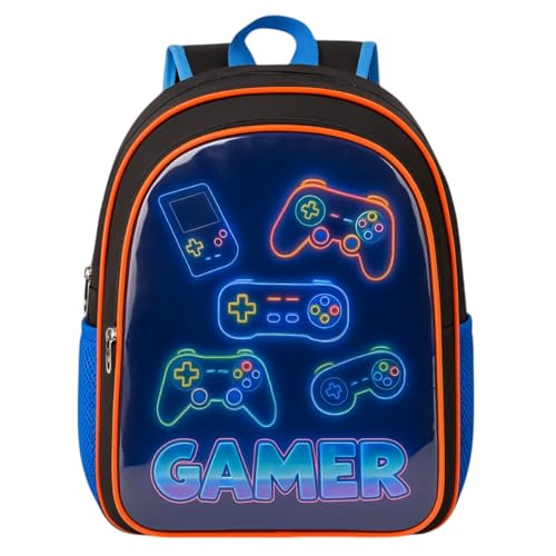 Mochila Escolar Infantil Masculino Grande Reforçada Gamer Cristal