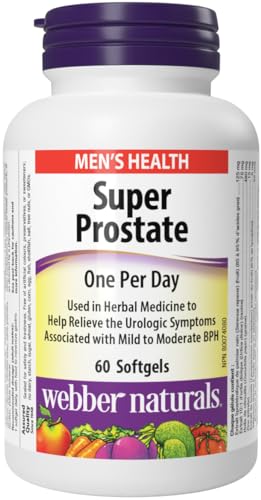 Webber Naturals Super Prostate, 60 Softgels, Helps Relieve Urological Symptoms, Comprehensive Formula Containing Saw Palmetto