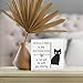 DUXMNAMG Funny Cat Bathroom Wood Box Sign - Funny Bathrooms Desk Shelf Decor, Cats Gifts, Welcome to The Bathroom a Cat Will Be with You Shortly Wooden Block Plaque Box Sign for Home Table Decor