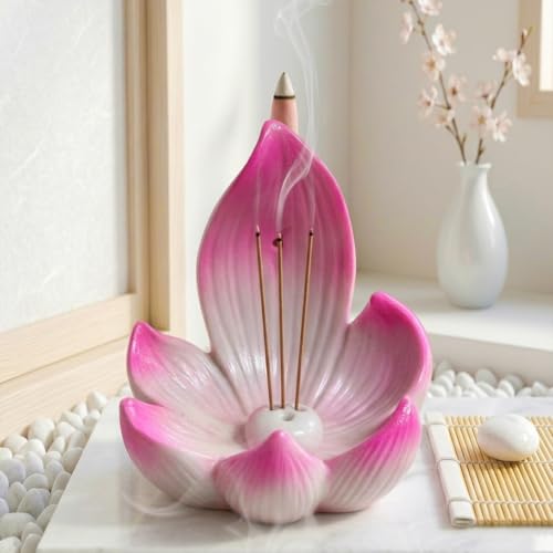 Image of Ekhasa Resin Agarbatti Stand with Ash Catcher | Back Flow Incense Stick Holder Agarbati Stand | Dhoop Dhani Luban Oothupathi Agarbati Agarbathi Udbatti Agarbattee Agarbakthi Pathi Stand for Pooja