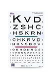 Snellen Visual Acuity Eye Chart for 10 Feet 14 x 9 Inches