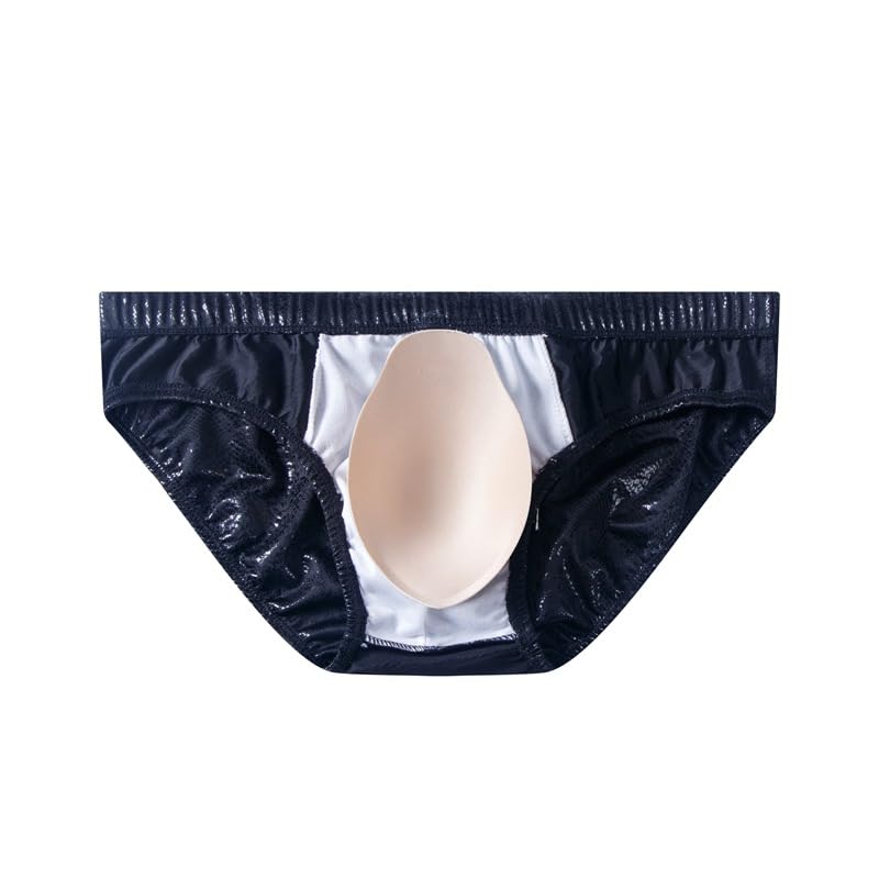 JOCKMAIL Mens Swim Briefs Sexy Rainbow Print Swim Bikini Briefs with Removable Pad