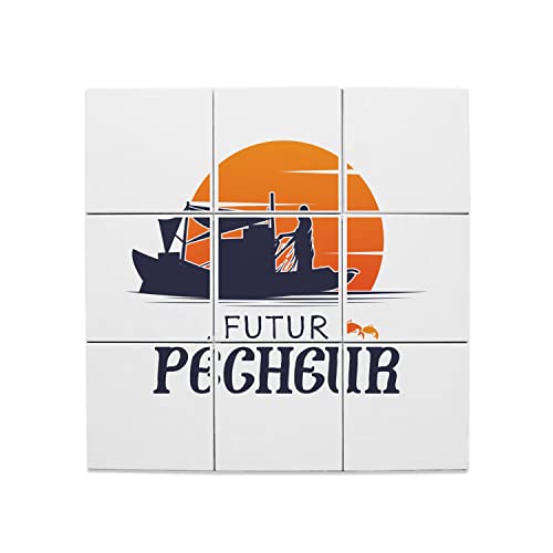 Carreaux céramique décoratif poisson et marin - Lot de 9 azulejos pour passionnés