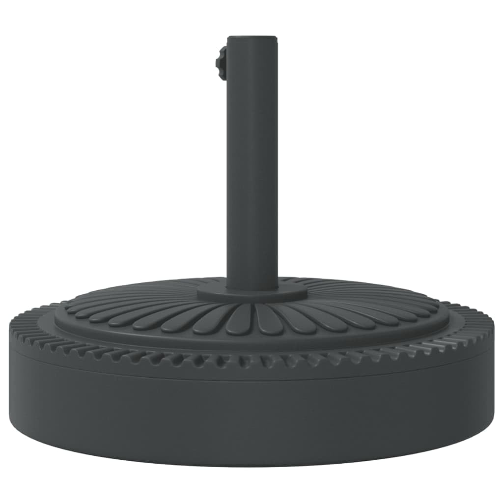 Stojak na parasol przeciwsłoneczny 25 kg z wzorem liniowym, PE i betonem, maszt Ø 38/48 mm, stabilna podstawa do ogrodu, na balkon, taras, w zestawie z 2 adapterami, odporny na warunki atmosferyczne i