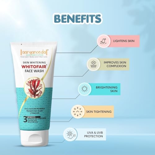 Image of Aryanveda Tea Tree Face Wash With Neem & Aloe Vera Extracts, 120 Gm (Pack Of 2) (Tea Tree Face Wash + Whitofair Face Wash)