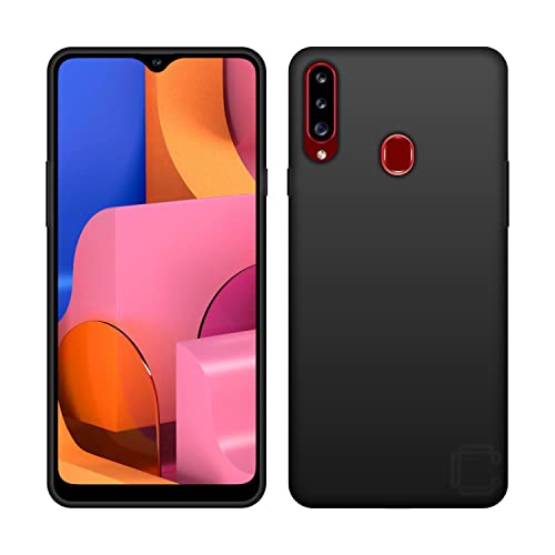 Image of Case Creation for Samsung Galaxy A20s 2021 Back case, Samsung Galaxy A20s Slim Flexible Smart Look case with 360 Camera All Angle Protection (Pure Black)