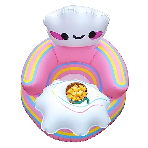 インフレータブル幼児用シート, フロアシート幼児座りエアソファ, 幼児ポータブル厚い防水インフレータブルシートお風呂旅行ダイニング家庭遊び用