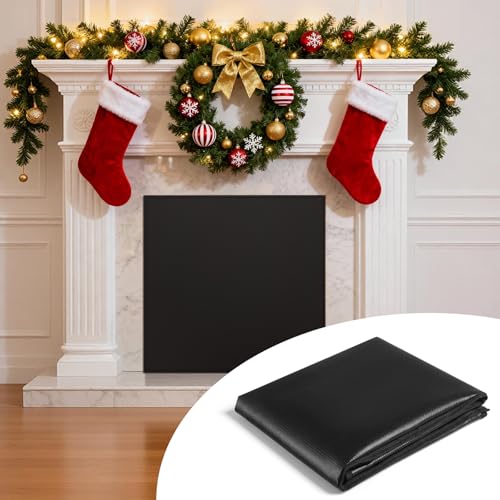 FLASLD Magnet Fireplace Cover Blocker, 39" x 32" Fireplace Blanket