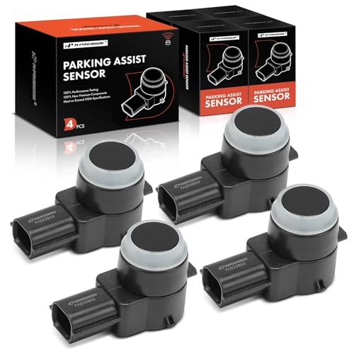 Image of A-Premium 4-PC Rear Reverse Backup Parking Assist Sensor Compatible with Chevy, GMC & Cadillac Models - Silverado 1500 2007-2013, Sierra 2500 3500 HD 2007-2012, Yukon, Suburban, Escalade, Avalanche