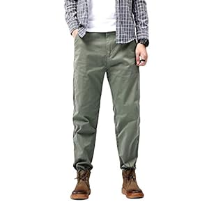 Heren casual broek, lente en herfst losse grote mode effen kleur Harlan slanke voeten broek, met zak
