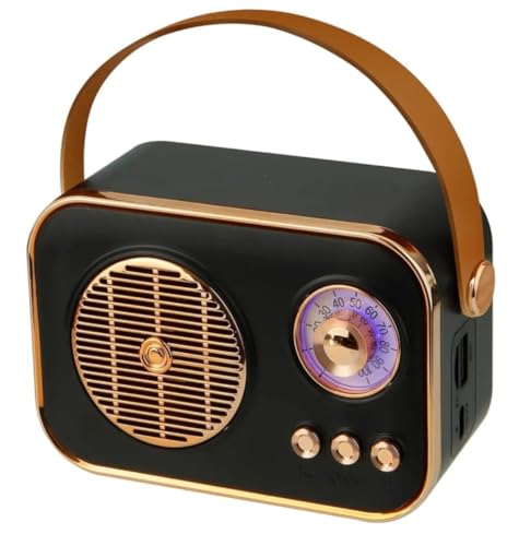 Image of INVICTO MZ209 Vintage Bluetooth Wireless Speaker | 10W RMS Loud Sound | Retro Design with Type-C Charging, 8H Battery Backup, USB & AUX Input, Portable Home & Outdoor Speaker