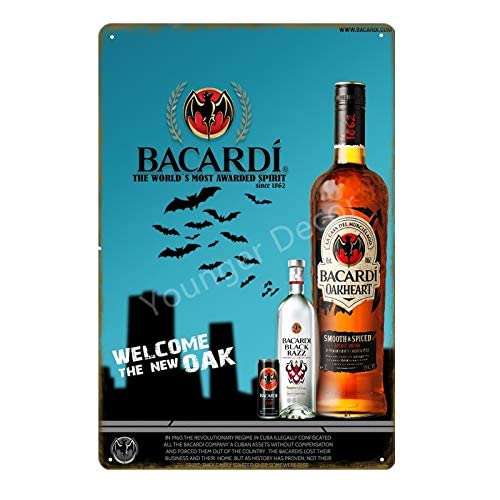 UBERSWEET® 20X30Cm Classic Beer Bacardi Poster Metal Iron Painting Wall Sticker Art Kraft Bar Pub Cafe Vintage Home Decor Ya203: Sku1264C, 20X30Cm