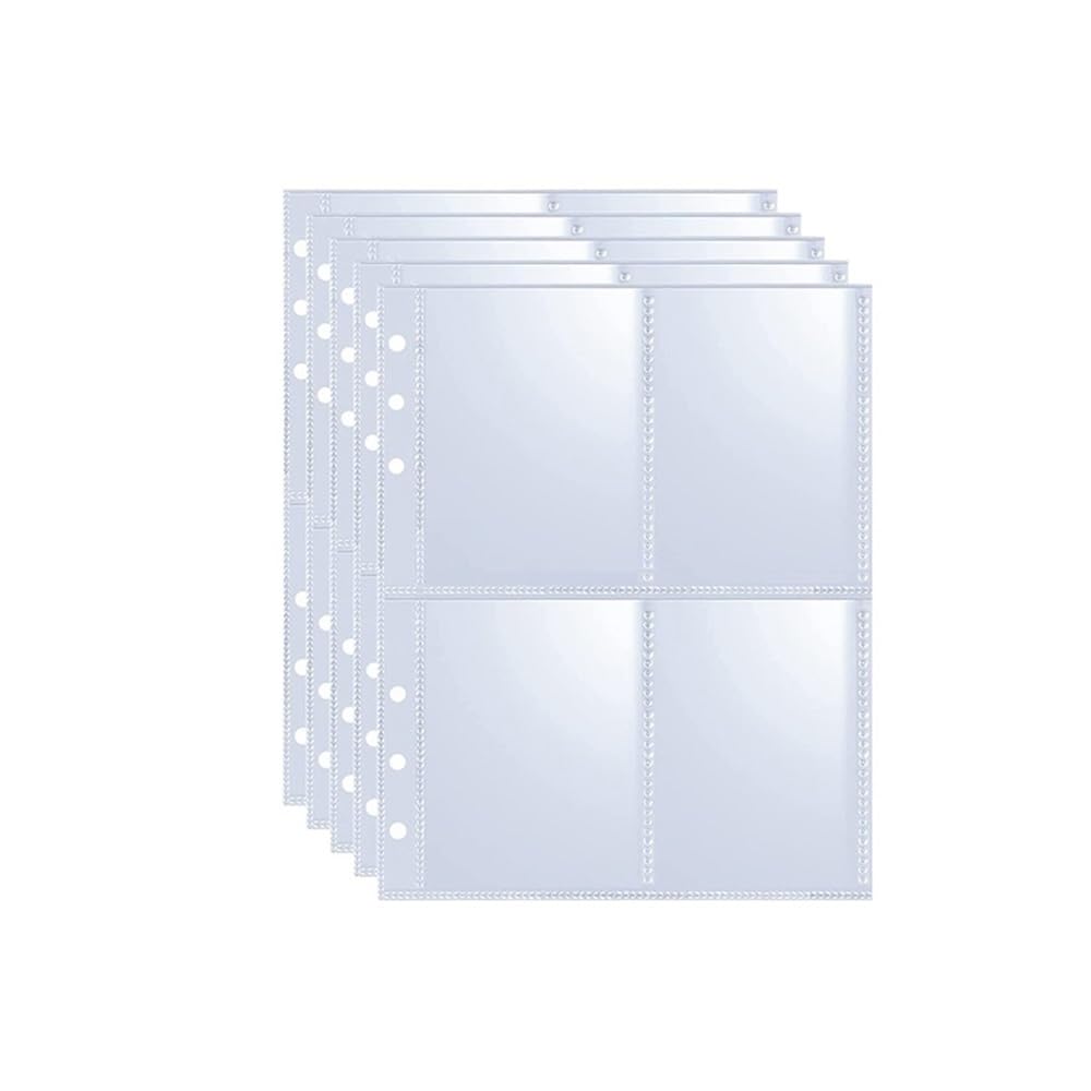 25Pcs Page(4 Grids) Photo Card A5-Binder Albums Cards Collect Book Binder Photocard Holder(25pcs page-no shell)