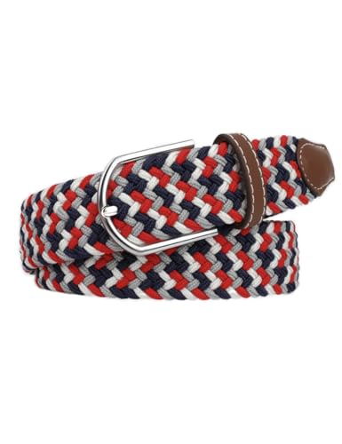 Multicolored Stretch Woven Golf Belt Perfect for Golf, Casual and Sports Attire Elastic Braided Belt for Men and Women