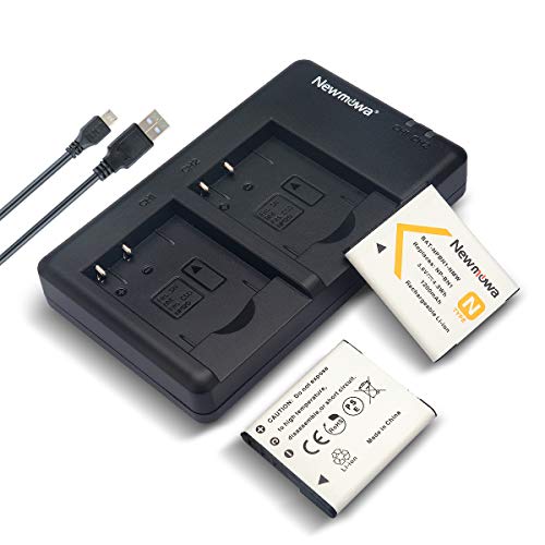 Newmowa NP-BN1 Battery (2 Pack) and Dual USB Charger Kit for Sony NP-BN1 and Sony DSC-QX10, DSC-QX30, DSC-QX100, DSC-T99, DSC-TF1, DSC-TX5, DSC-TX7, DSC-TX9, DSC-TX10, DSC-TX100V, DSC-W310