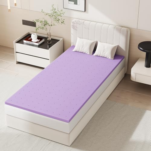 Image of Sweetcrispy Mattress Topper Twin, 4 Inch Cooling Gel Memory Foam Mattress Pad for Pressure Relief, Breathable Bed Topper for Back Pain, Sleeper Sofa RV Camper, CertiPUR-US Certified