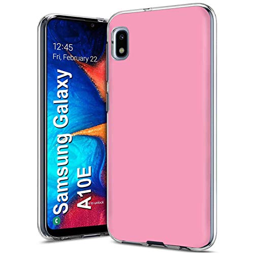 NakedShield Clear Flex Gel Phone Case Compatible for Samsung Galaxy A10E,SM-A102U,Baby Pink Print,Light Weight, Unbreakable, Flexible, Surround Edge Protection,Designed in USA
