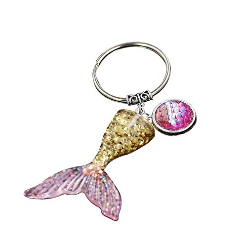 Preisvergleich Produktbild LAMEIDA Schlüsselanhänger für Frauen Schlüsselanhänger Bunte Meerjungfrau Schlüsselanhänger für Handys Tasche Auto Geschenk Dekoration 1 Stücke