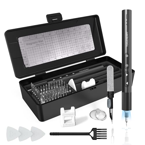 Image of Mini Electric Screwdriver Set, 66 in 1 Small Electric Screw Driver Kit with Magnetic Bits, Precision Cordless Repair Tool for Phone, Camera, Laptop, Watch