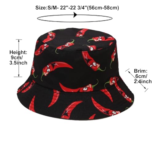 Image of Quanhaigou Bucket Hat for Men Women,Packable Reversible Printed Sun Hats,Fisherman Outdoor Summer Travel Hiking Beach Caps