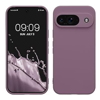 kwmobile Case Compatible with Google Pixel 9 Case - Protective Slim TPU Phone Cover - Soft Matte Finish - Pale Iris