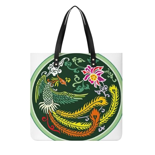 Voyagez léger avec le sac à main shopper Fleur Phénix, grand sac à bandoulière spacieux