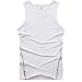 ROPALIA Men Athletic Vest Running Training Fitness Sleeveless T-shirt Tank (L, White)